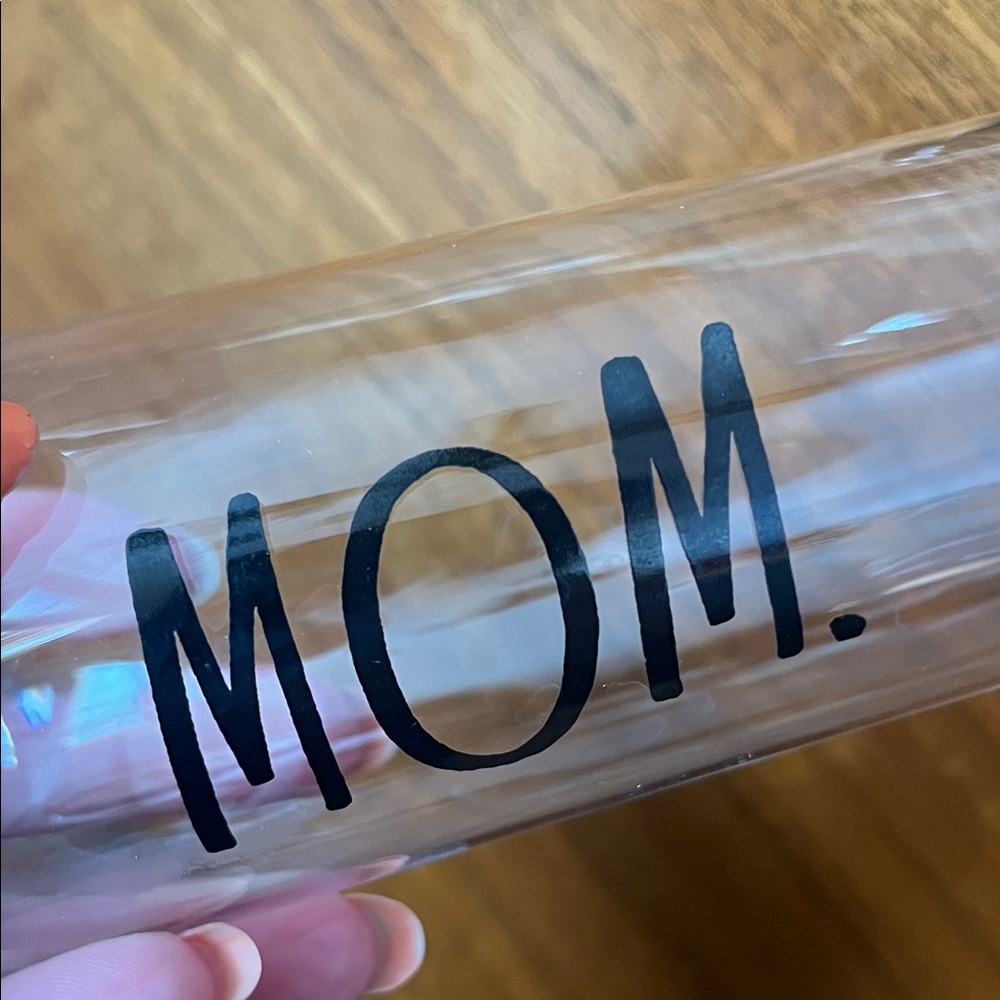 Like new Rae Dunn Clear Glass with Black Text - Picture 3 of 14
